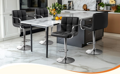 2-Piece Set Faux Leather Bar Stool for Kitchen and Dining Room detail image - detail view 18