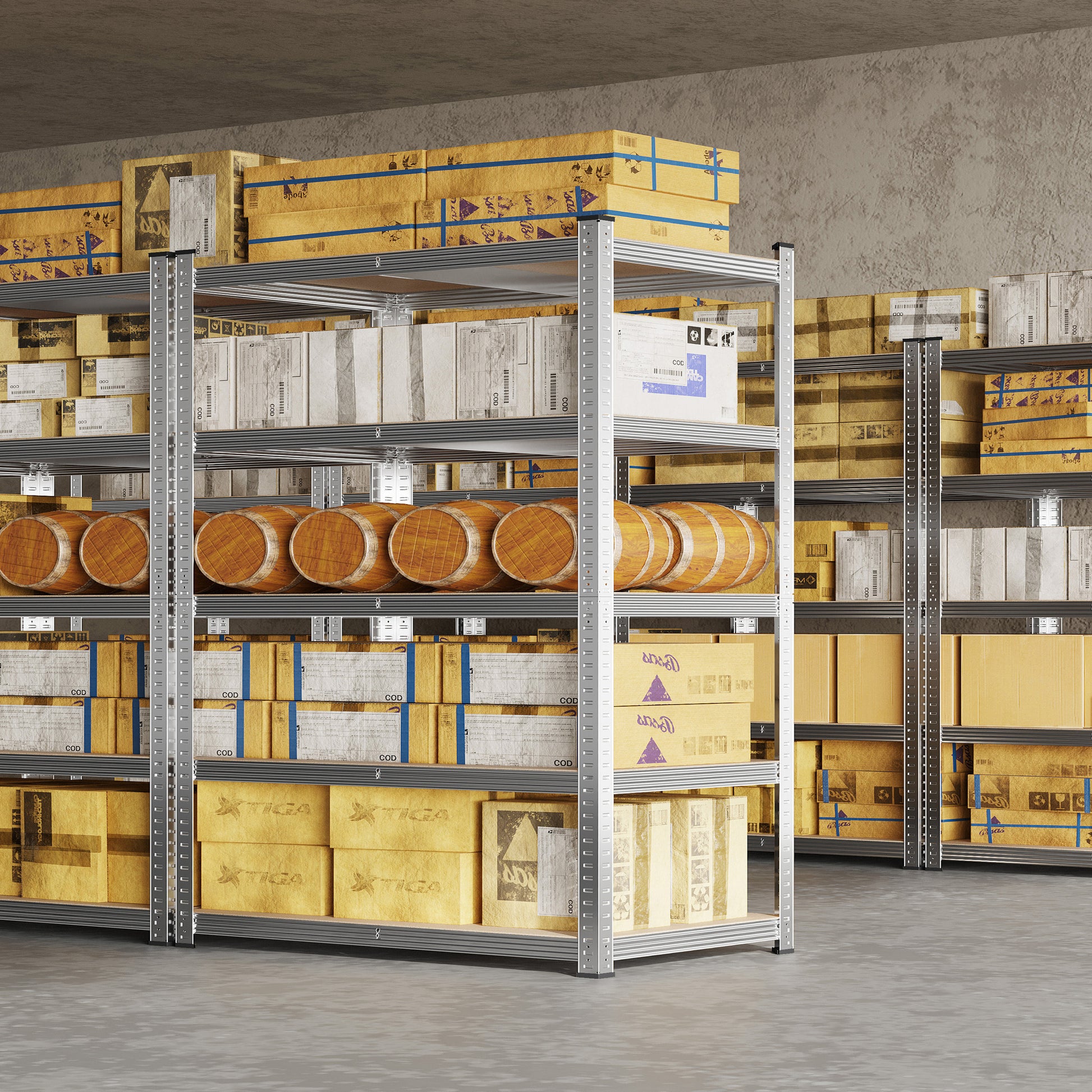 2-Piece Set Metal Storage Shelving Unit with Tool-Free Assembly and Multiple Color Options detail image - detail view 10