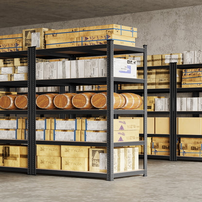 2-Piece Set Metal Storage Shelving Unit with Tool-Free Assembly and Multiple Color Options detail image - detail view 7