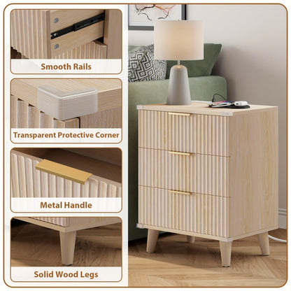 2-Piece Set Nightstand, Bedside Storage Table for Practical Everyday Home Use in Bedroom detail image - detail view 12