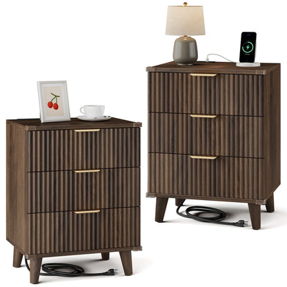 2-Piece Set Nightstand, Bedside Storage Table for Practical Everyday Home Use in Bedroom detail image - detail view 17