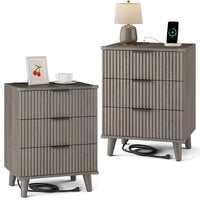 Set of 2-Dark Grey Oak