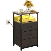 1pc-3 Drawers-Gray&Black