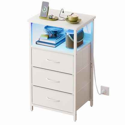 Nightstand shown in the 1pc-3 Drawers-White option