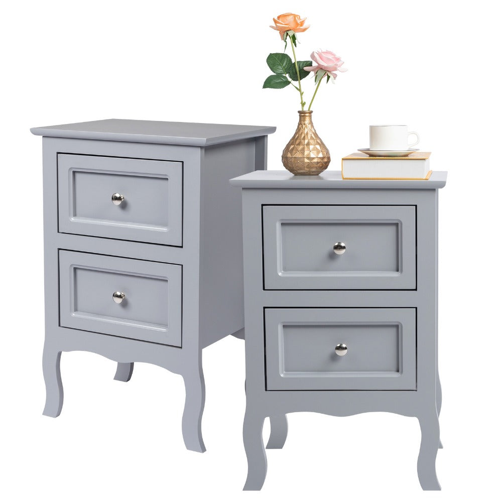 2-Piece Set Nightstand with Multiple Color Options, Bedside Storage Table detail image - detail view 9