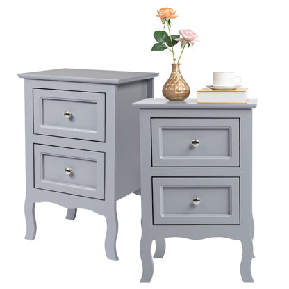 2-Piece Set Nightstand with Multiple Color Options, Bedside Storage Table detail image - detail view 9