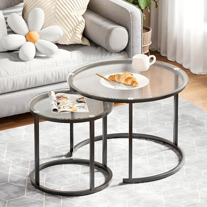 Coffee Table shown in the Striped Glass-Black option