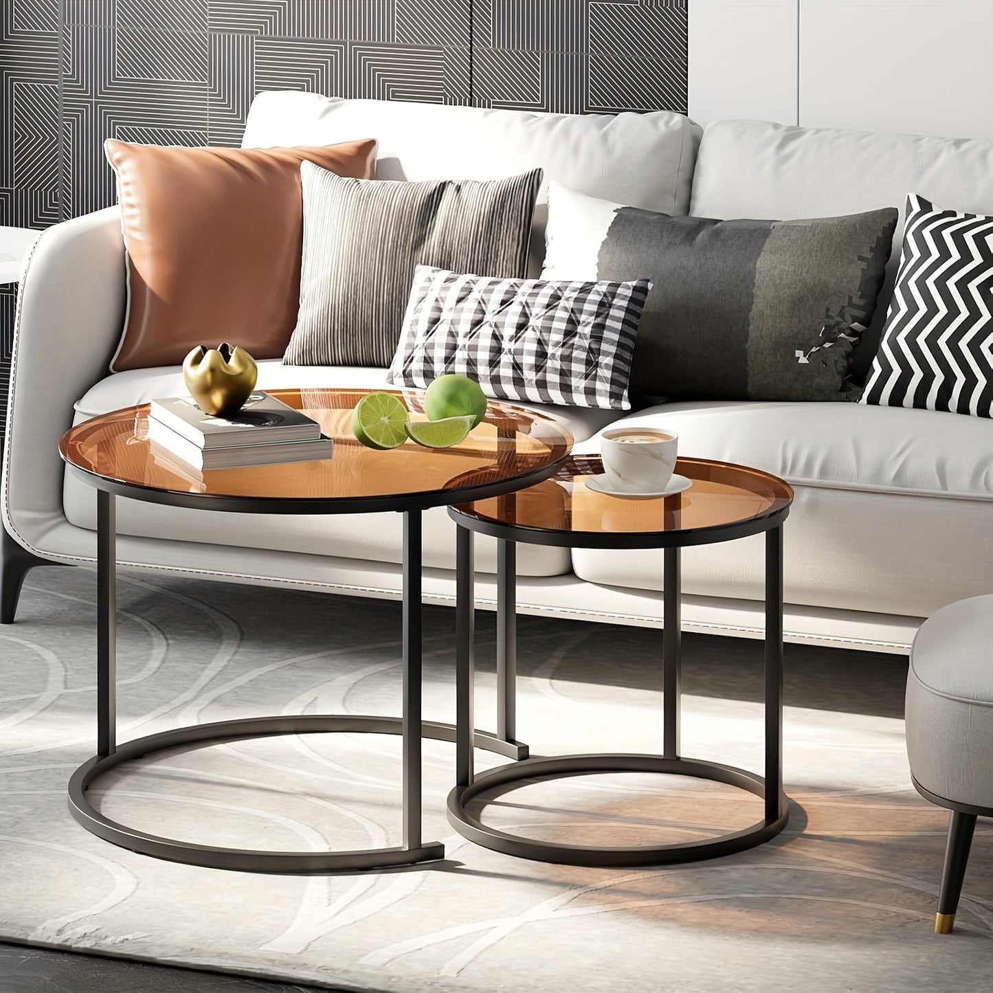 Coffee Table shown in the Tea Glass - Black option