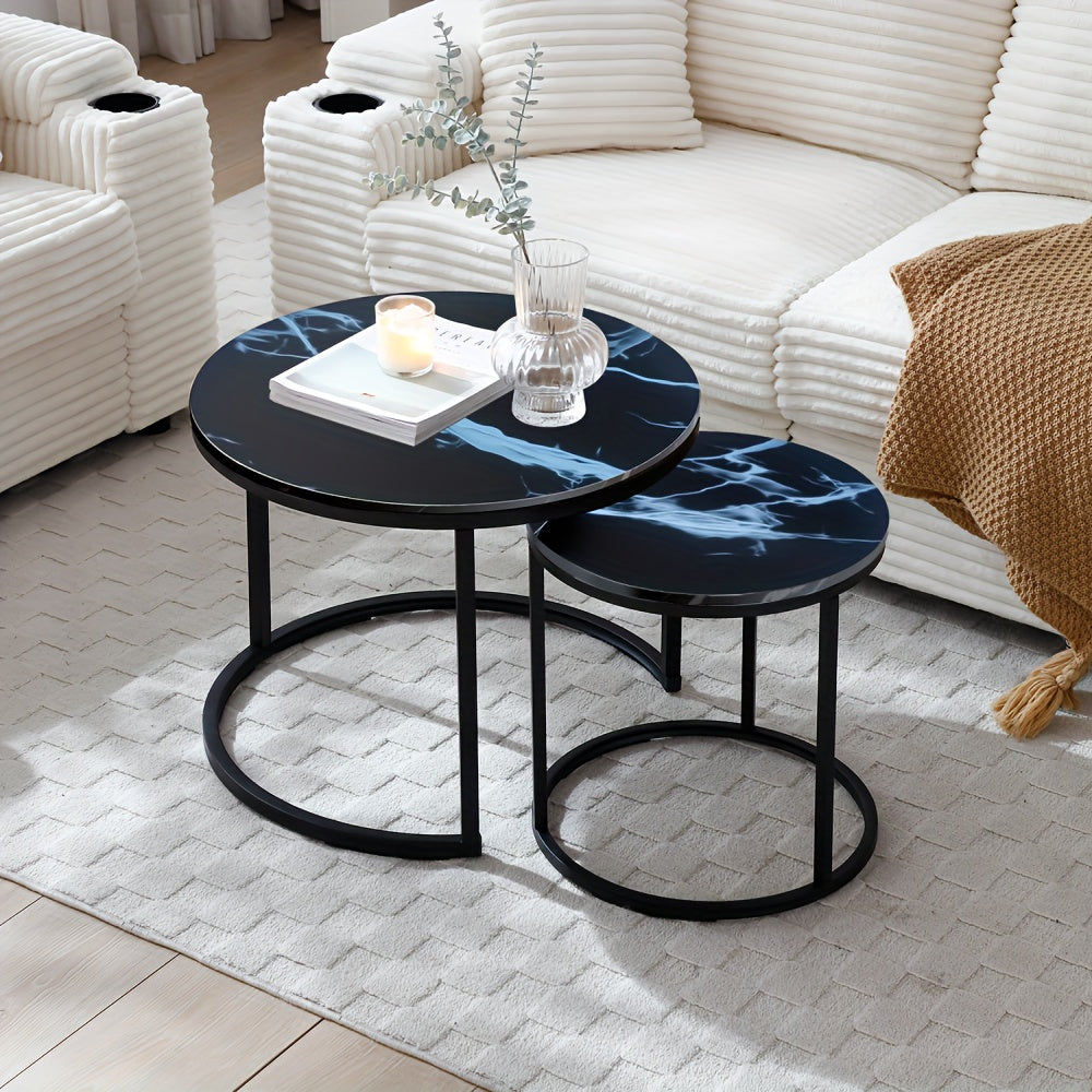 Coffee Table shown in the Black + MDF+Metal + Primary Living Space option