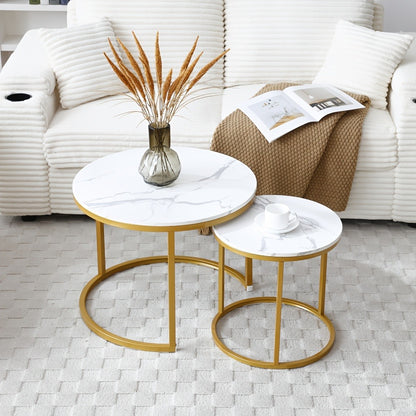 2-Piece Set Space-Saving Coffee Table, Living Room Center Table detail image - detail view 6