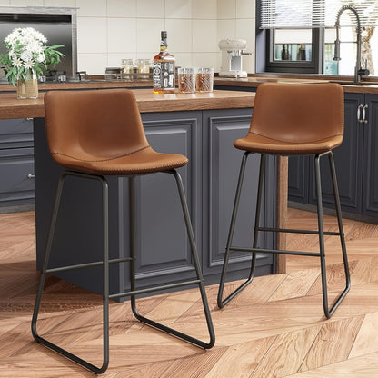 2-Piece Set Upholstered Bar Stool for Kitchen and Living Room detail image - detail view 13