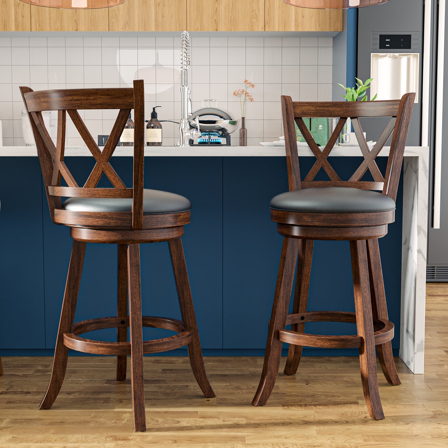 Bar Stool shown in the Brown, 24" option