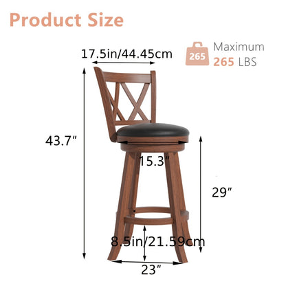 2-Piece Set Upholstered Bar Stool with Solid Wood Construction for Kitchen detail image - detail view 6