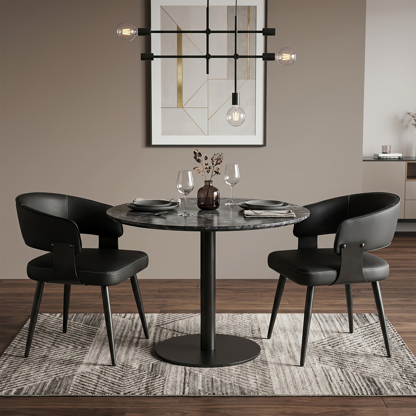 Dining Chair shown in the Black option