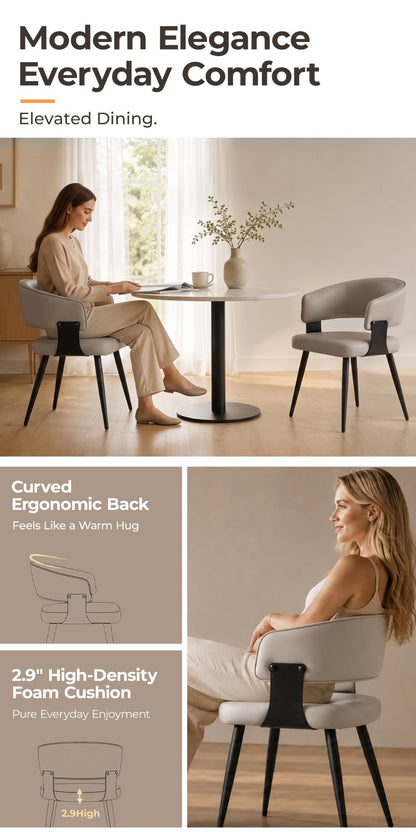 2-Piece Set Upholstered Dining Chair, Upholstered Side Chair for Kitchen detail image - detail view 13