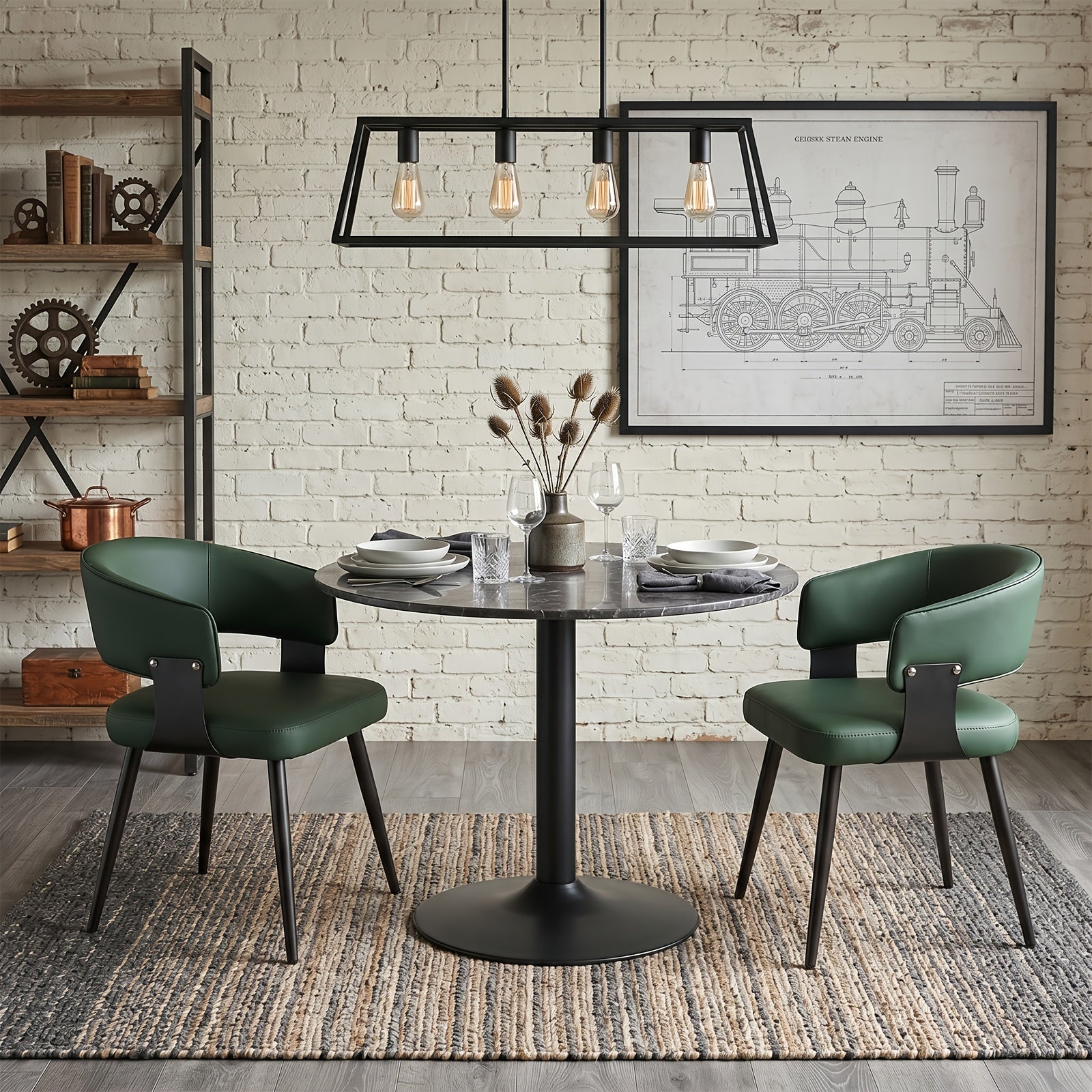 Dining Chair shown in the Green option