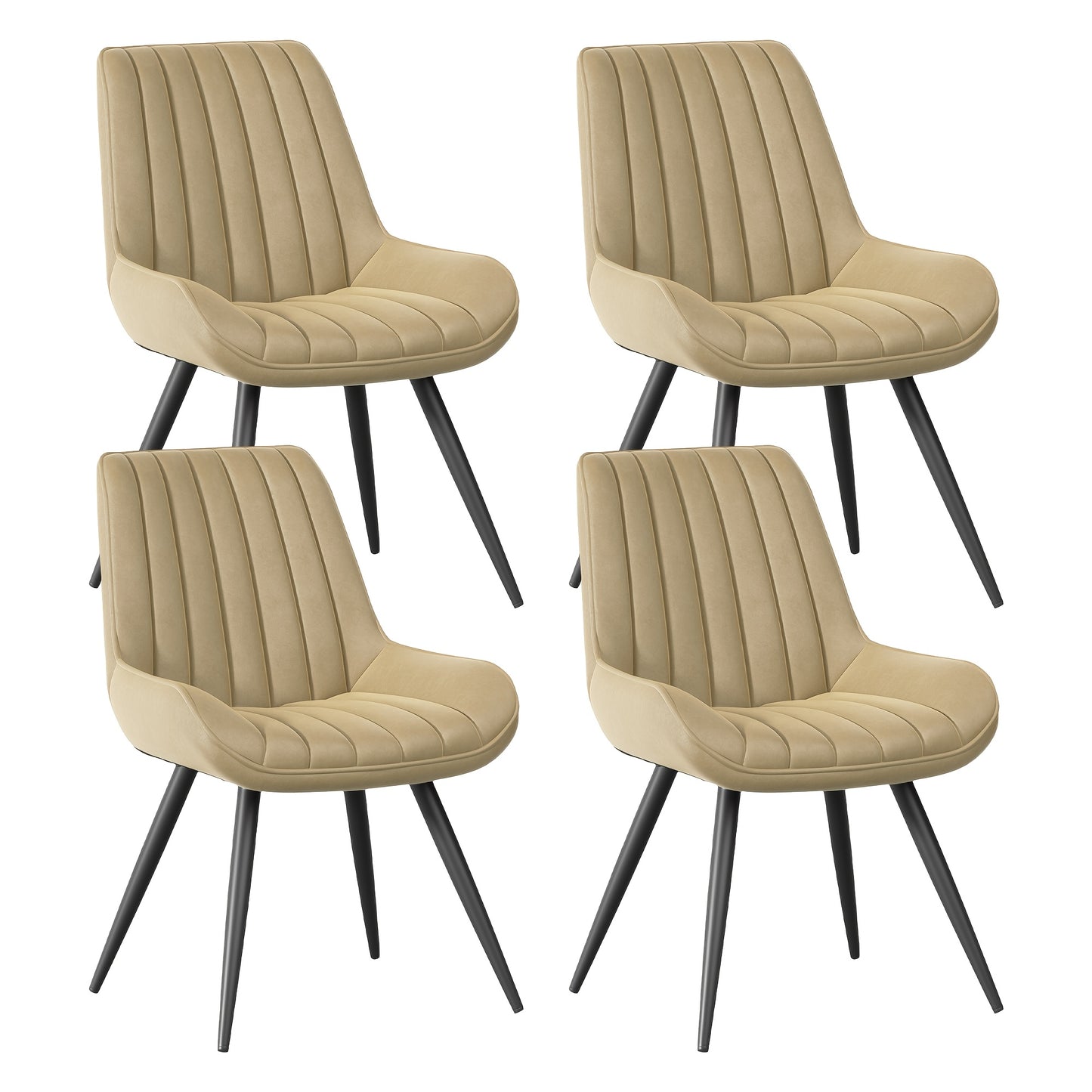 Dining Chair shown in the Beige, Set Of 4pcs option