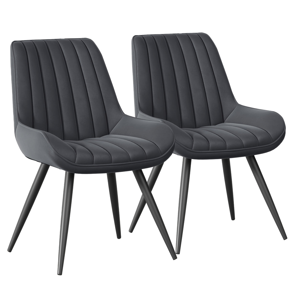 Dining Chair shown in the charcoal gray, Set Of 2 option