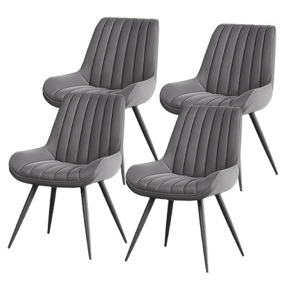 Dining Chair shown in the charcoal gray, Set Of 4pcs option