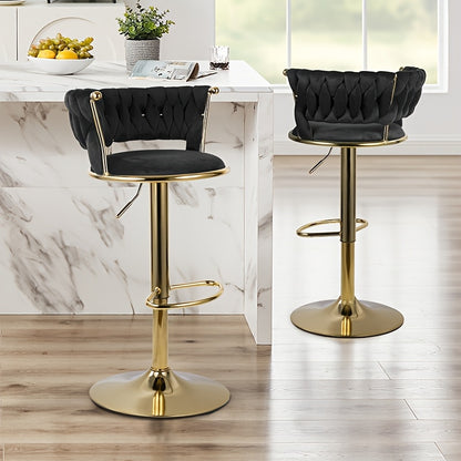 Bar Stool shown in the Black, Set Of 2 option