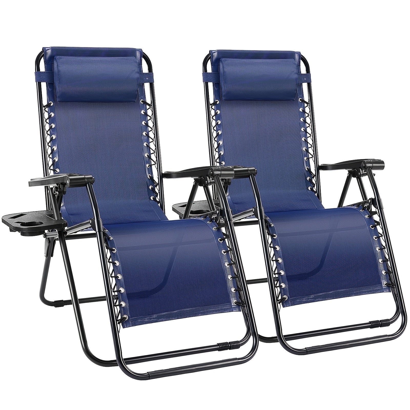 Outdoor Lounge Chair shown in the Blue, 2pcs option