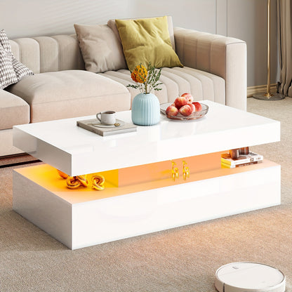 Coffee Table shown in the White, 40in option