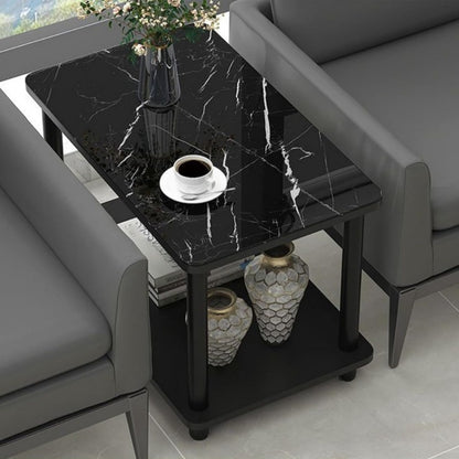2-Tier Faux Marble Side Table with Multiple Color Options, Living Room End Table detail image - detail view 14