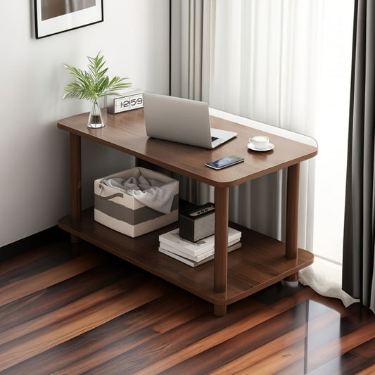 Side Table, 2-Tier Marble-Look Scratch-Resistant Top - Versatile Bedside Table & Coffee shown in the main product view