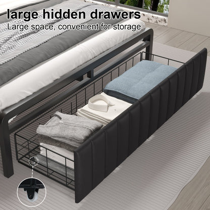 2-Tier Metal Bed Frame, Mattress Support Frame for Bedroom Comfort and Support detail image - detail view 5