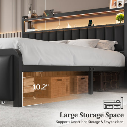 2-Tier Metal Bed Frame, Mattress Support Frame for Bedroom Comfort and Support detail image - detail view 6