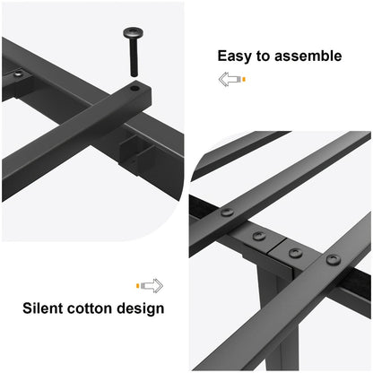 2-Tier Metal Bed Frame, Mattress Support Frame for Bedroom Comfort and Support detail image - detail view 9