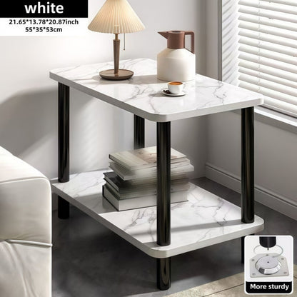2-Tier Space-Saving Side Table, Bedside End Table for Work, Display, and Everyday Use detail image - detail view 3