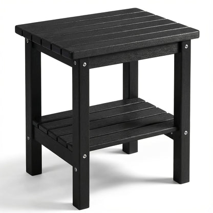 Outdoor Side Table shown in the Black- 05, HDPE End Table option