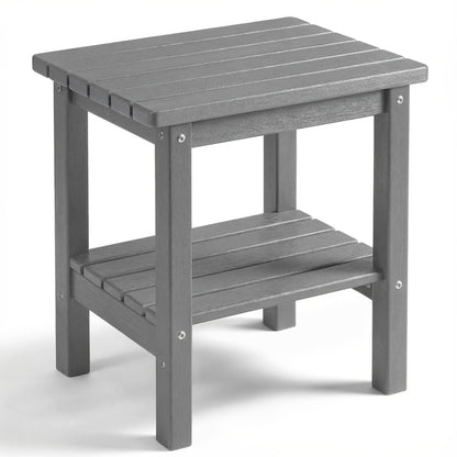 Outdoor Side Table shown in the Gray- 05, HDPE End Table option