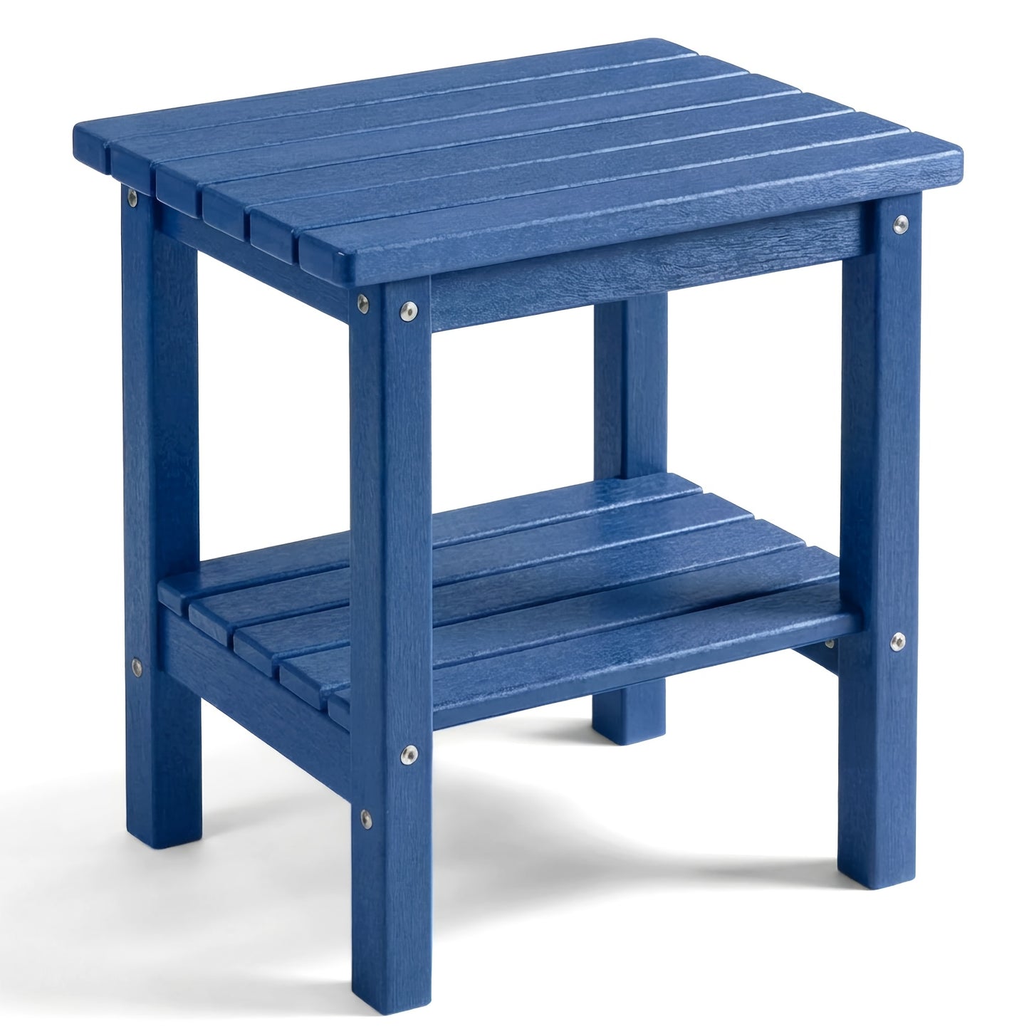 Outdoor Side Table shown in the Navy 05, HDPE End Table option
