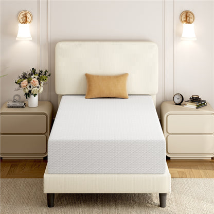 Costoffs 8/10/12in Gel Memory Foam Mattress, Medium Firm Bed with Green Tea Scent & 3-Layer Support for Dorm, Guest Room, Bunk Bed, Furniture for Home, Christmas Gift