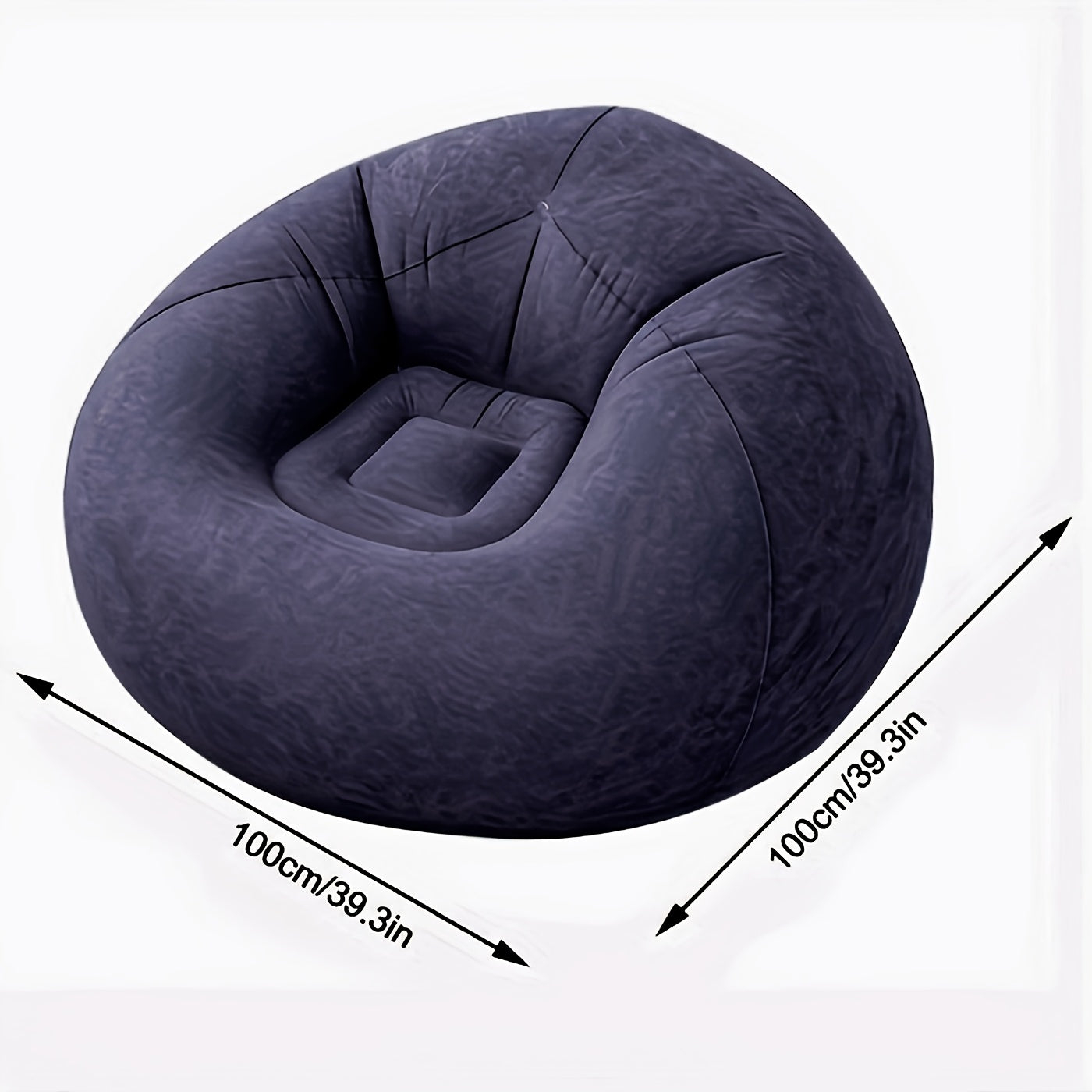1pc Large Bean Bag Chair, Inflatable Lounge Chair, Soft, Comfortable, Outdoor, Lazy Seat, Tatami Chair, Sofa Cover, Lazy Sofa, Round Single Sofa for Living Room, Office Lunch Break, Outdoor Picnic Camping
