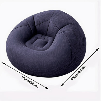 1pc Large Bean Bag Chair, Inflatable Lounge Chair, Soft, Comfortable, Outdoor, Lazy Seat, Tatami Chair, Sofa Cover, Lazy Sofa, Round Single Sofa for Living Room, Office Lunch Break, Outdoor Picnic Camping