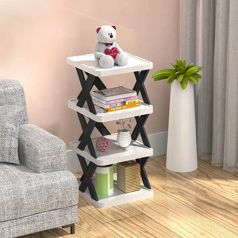 6/9 Tier Narrow Shoe Rack Give Away Shoehorns, Small Vertical Shoe Stand, Space Saving DIY Free Standing Shoes Storage Organizer for Entryway, Closet, Hallway, Easy Assembly and Stable in Structure, White and Green / Black / Blue