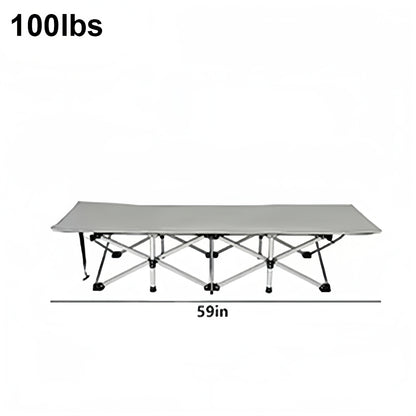 Folding Camping Bed Portable Guest Bed with Mattress 59/75 Inch Oversized Thick 500-700lb Capacity for Outdoor Garden Balcony