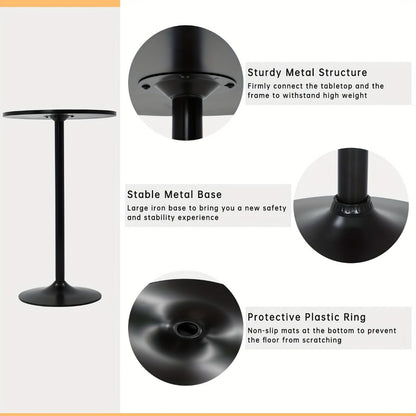 23.5-Inch Round Bar Table for Work, Display, and Everyday Use in Kitchen detail image - detail view 8
