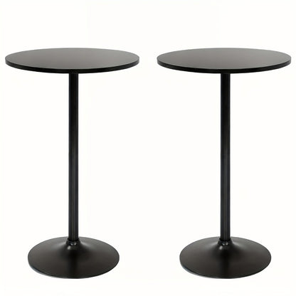 Bar Table, Round High Top 23.5 Inch Bistro Pub Table Metal Structure Indoor Outdoor Space shown in the main product view