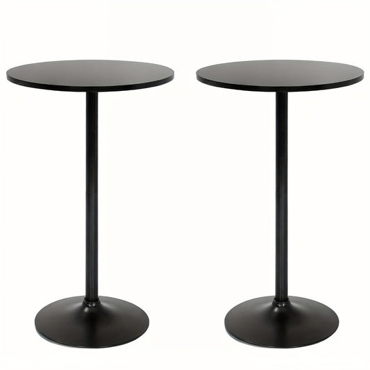 Bar Table, Round High Top 23.5 Inch Bistro Pub Table Metal Structure Indoor Outdoor Space shown in the main product view