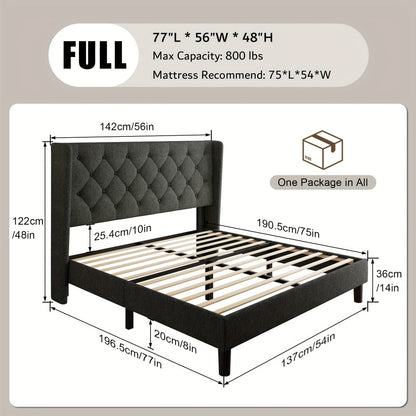 24-Inch Solid Wood Bed Frame with Multiple Color Options for Bedroom detail image - detail view 3