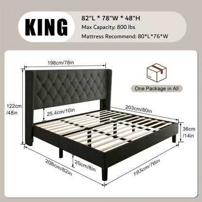 24-Inch Solid Wood Bed Frame with Multiple Color Options for Bedroom detail image - detail view 5