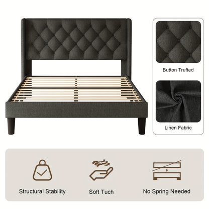 24-Inch Solid Wood Bed Frame with Multiple Color Options for Bedroom detail image - detail view 6