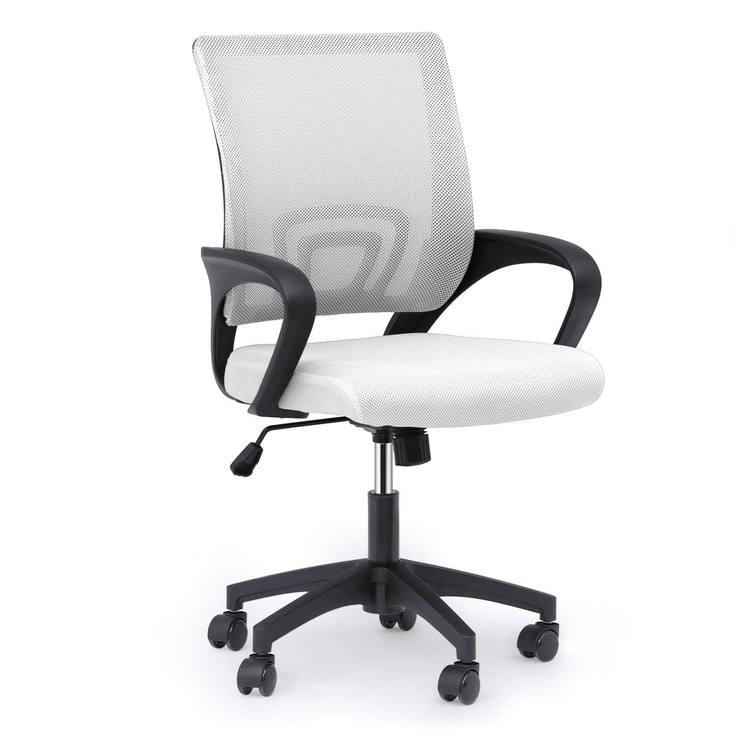 Mesh Office Home Chair, Mid Back Ergonomic Rolling Swivel Chair with Padded Seat and Armrest