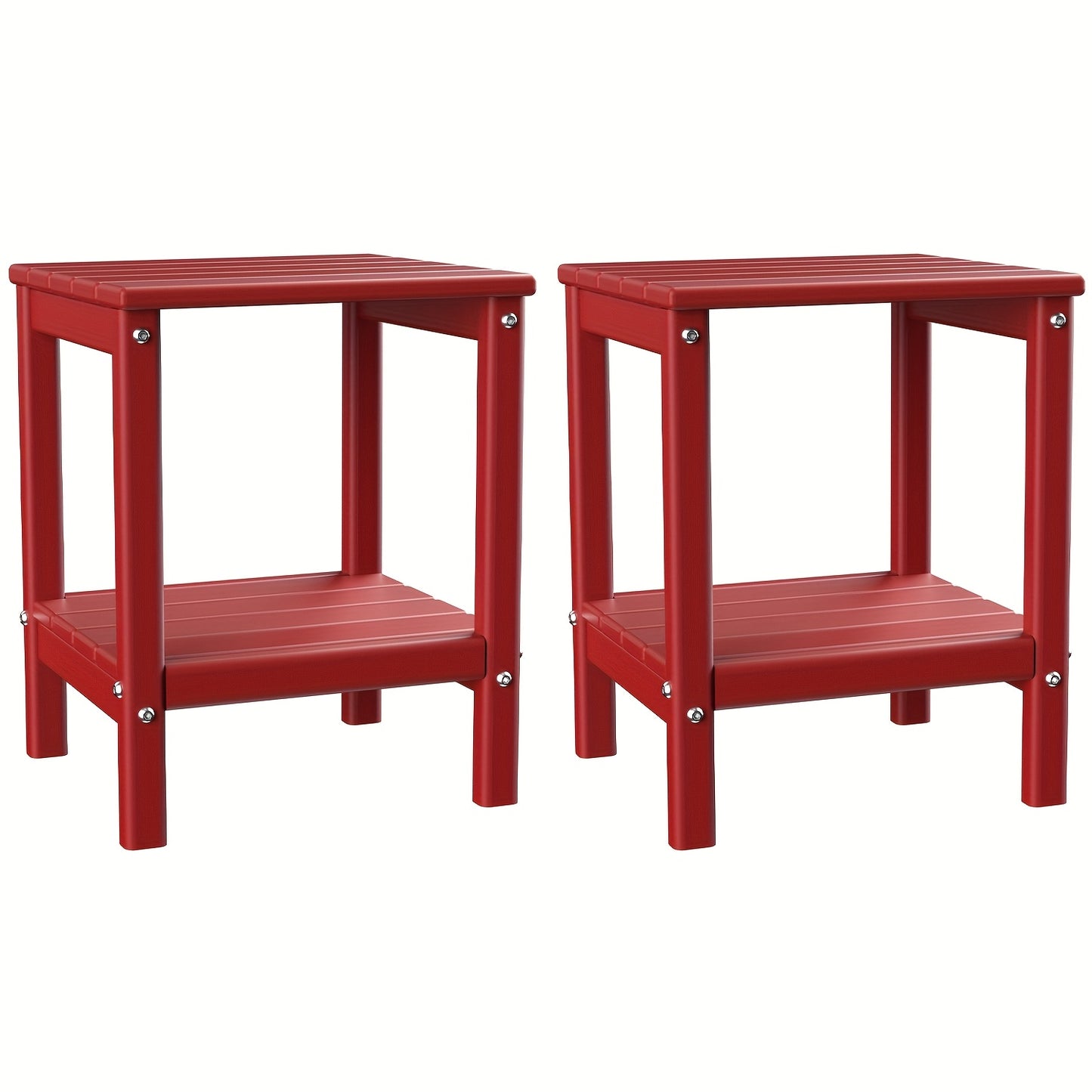 [HDPE Adirondack Side Table] Weather Resistant HDPE Adirondack Side Table | Outdoor Rectangular End Table for Adirondack Chair, Patio, Pool, Garden | 14 x 13 Inch Camping Accessories & Patio Furniture