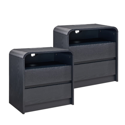 25-Inch Tall Nightstand with Charging Station for Practical Everyday Home Use in Bedroom detail image - detail view 12