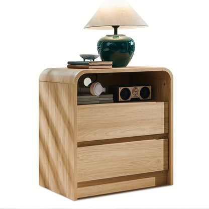 Nightstand shown in the Natural Oak, 1 Piece option